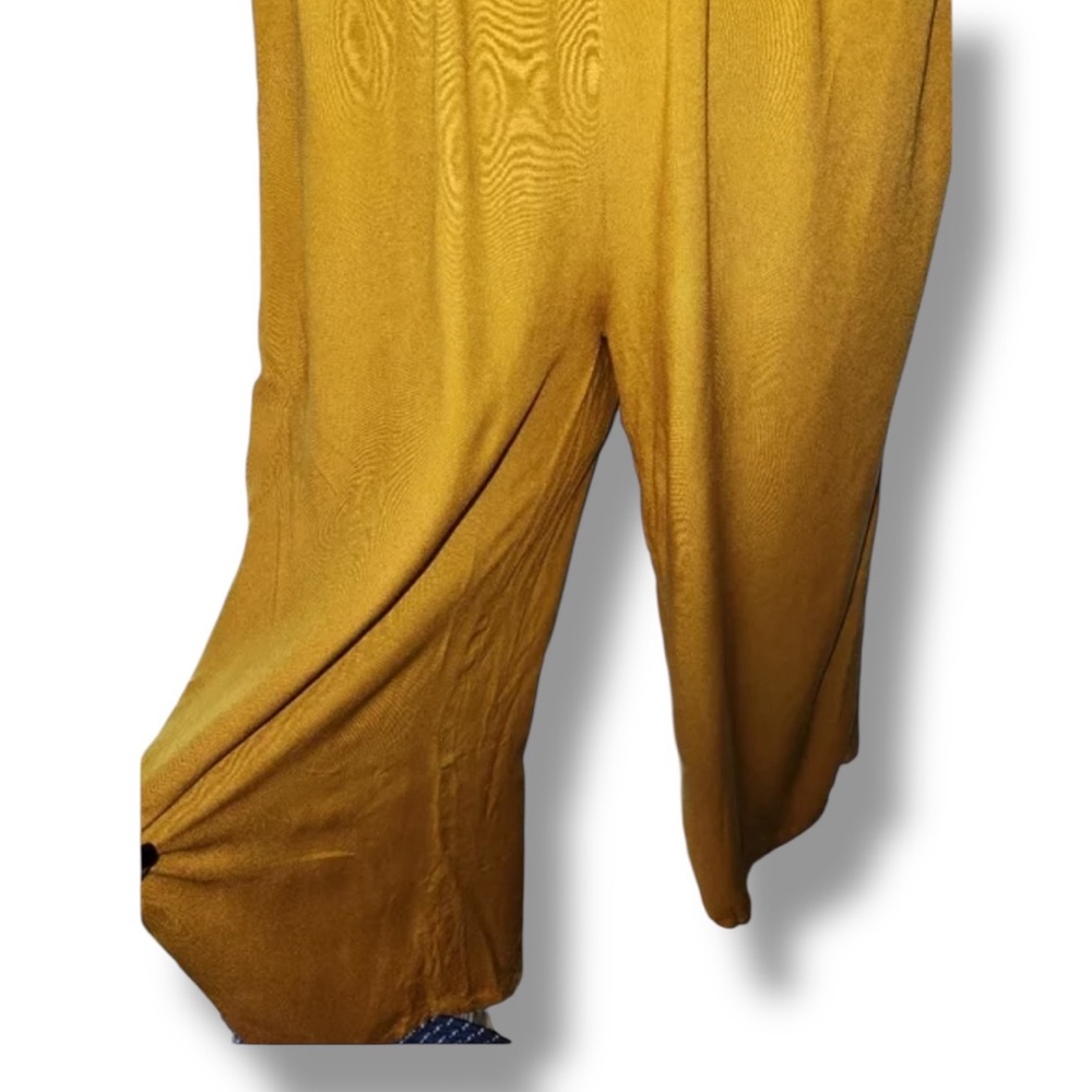 Smocked Wide Leg Strapless Jumpsuit Size XL - Picture 5 of 9